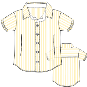 Moldes de confeccion para NENAS Camisas Camisa 100